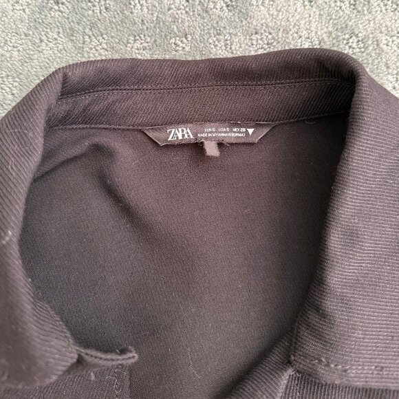 ZARA Black Oversized Workwear Jacket – Size Small - Picture 3 of 3